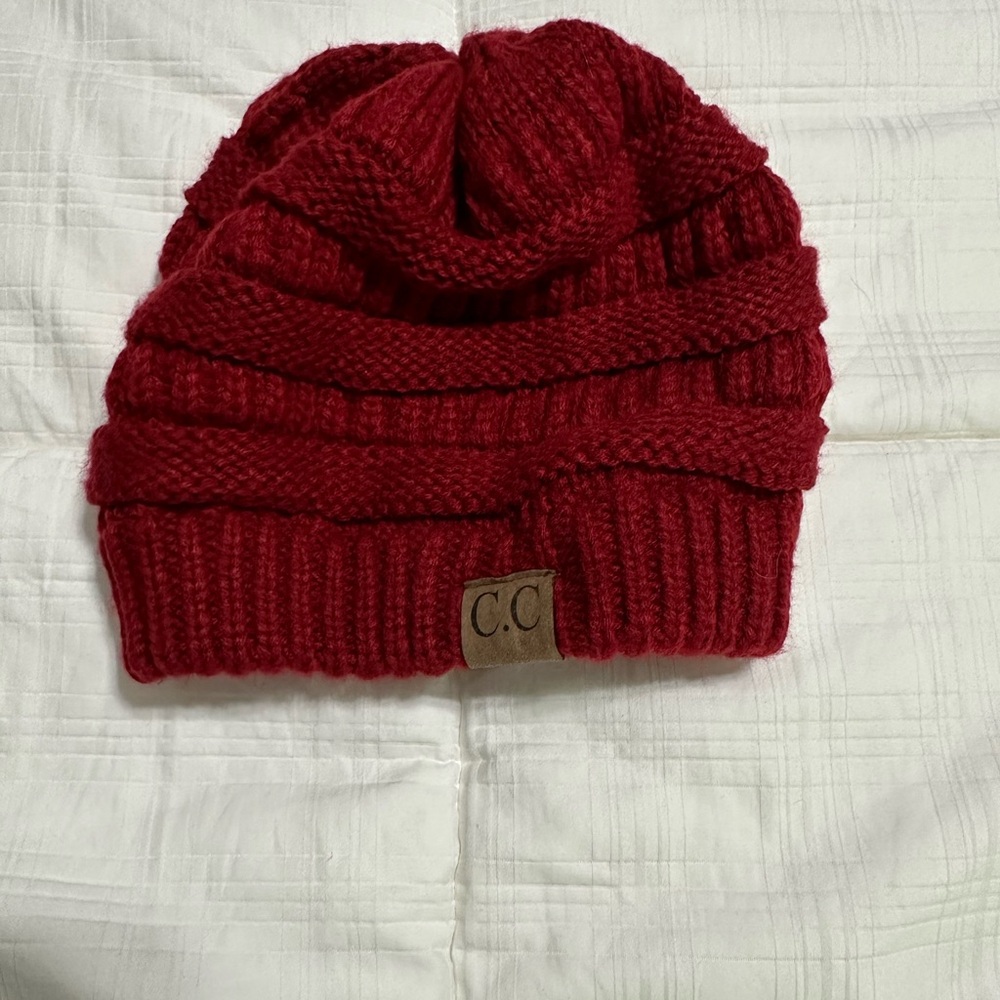 Red CC beanie, never worn